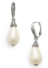 Oscar de la Renta Small Imitation Pearl Drop Earrings in Silver at Nordstrom