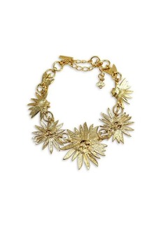 Oscar De La Renta Starburst Necklace In Gold Metal