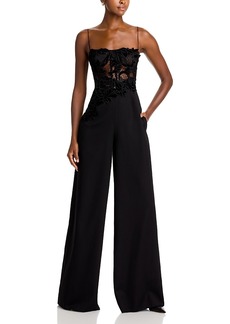 Oscar de la Renta Sweetheart Neck Jumpsuit