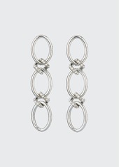 Oscar de la Renta Triple-Oval Chain Earrings