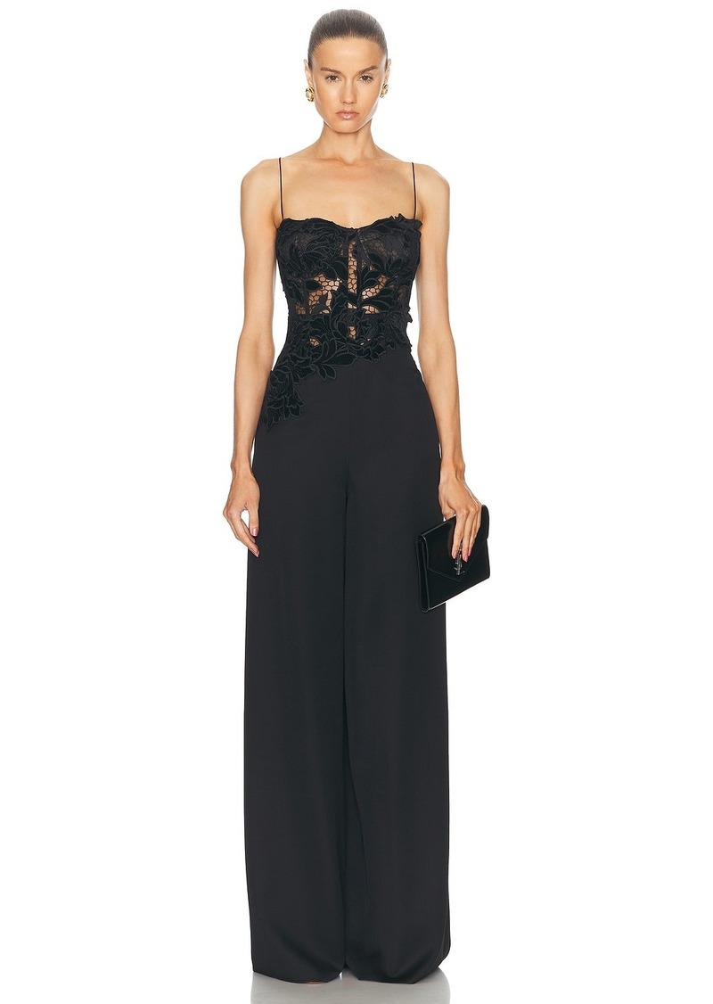 Oscar de la Renta Velvet Jumpsuit