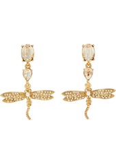 Oscar De La Renta Woman Gold-tone Crystal And Faux Pearl Earrings Gold