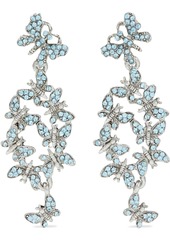 Oscar De La Renta Woman Gold-tone Crystal Earrings Blue