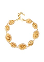 Oscar De La Renta Woman Gold-tone Resin Necklace Gold