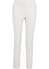 Oscar De La Renta Woman Stretch-wool Slim-leg Pants Off-white