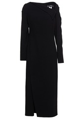Oscar De La Renta Woman Wool-blend Crepe Midi Dress Black