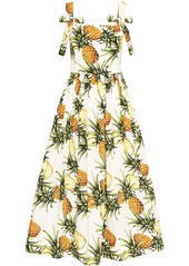 Oscar de la Renta pineapple-print midi dress