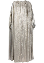 Oscar de la Renta pleated floor-length gown