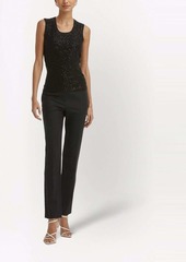 Oscar de la Renta sequin-embellished sleeveless top