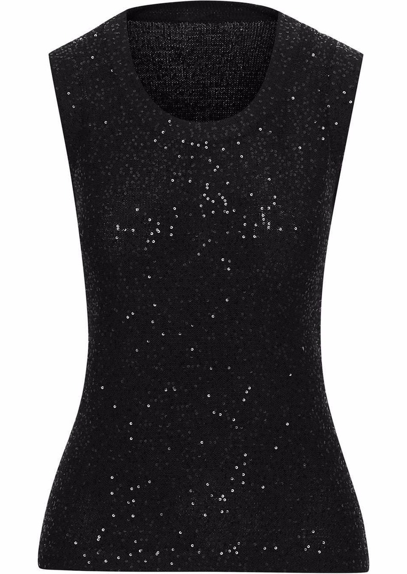 Oscar de la Renta sequin-embellished sleeveless top