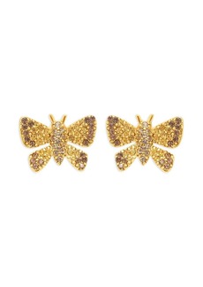 Oscar de la Renta small Butterfly crystal earrings