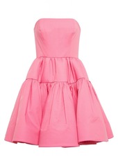 Oscar de la Renta Strapless cotton minidress