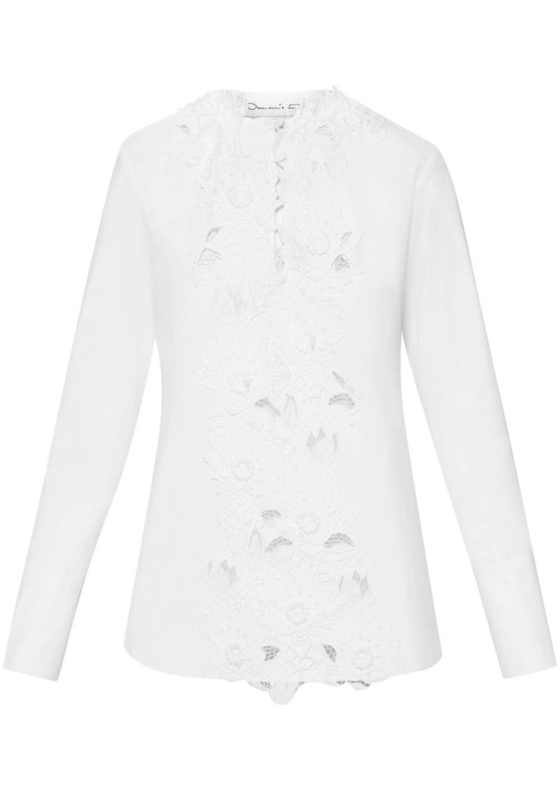 Oscar de la Renta Water Lily blouse