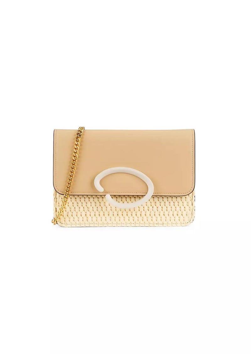 Oscar de la Renta Woven Leather-Viscose O-Pochette