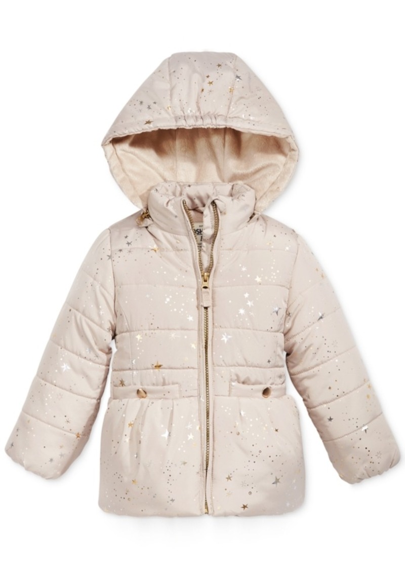 OshKosh Oshkosh B'Gosh Star-Print Puffer Jacket with Faux-Fur, Toddler ...