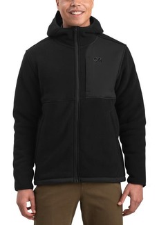 Outdoor Research Juneau Mixed Media Fleece Sweatshirt in Black at Nordstrom