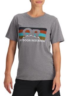 Outdoor Research Men's Advocate Stripe T-Shirt, Medium, Brown