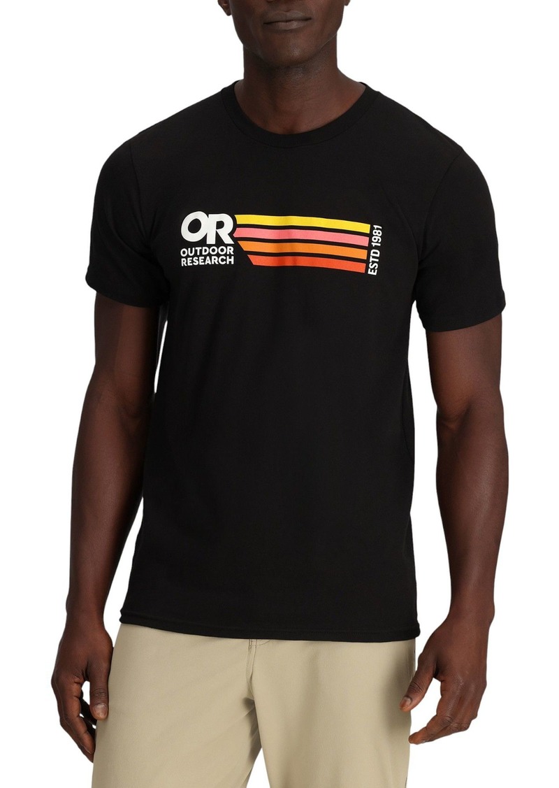 Outdoor Research Men's Quadrise Senior Logo T-Shirt, Medium, Black