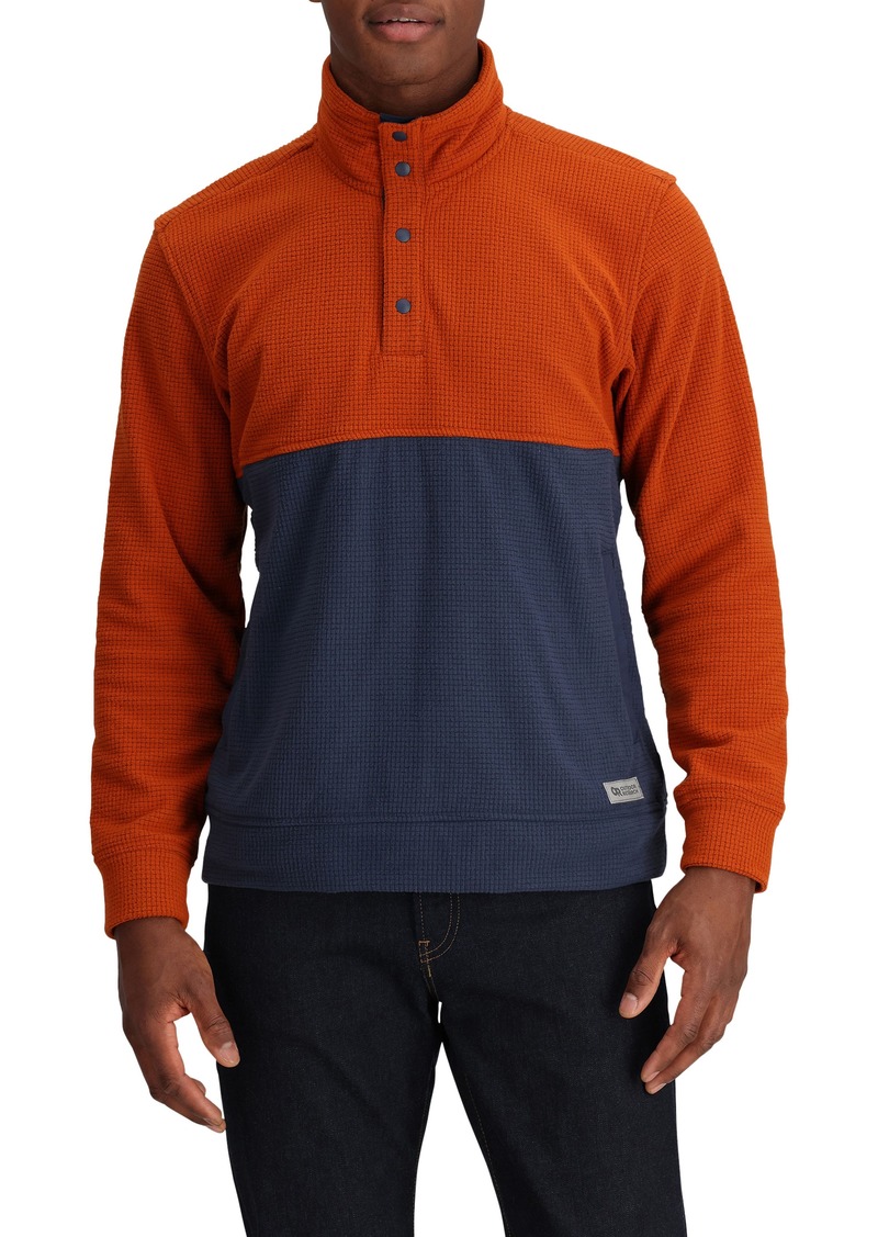 Outdoor Research Men's Trail Mix Snap Pullover in Terra/Naval Blue at Nordstrom Rack