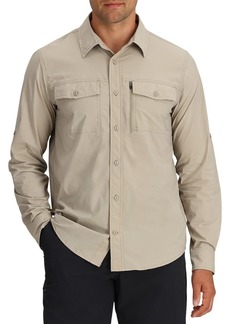 Outdoor Research Men's Way Station LS Shirt, Medium, Pro Khaki
