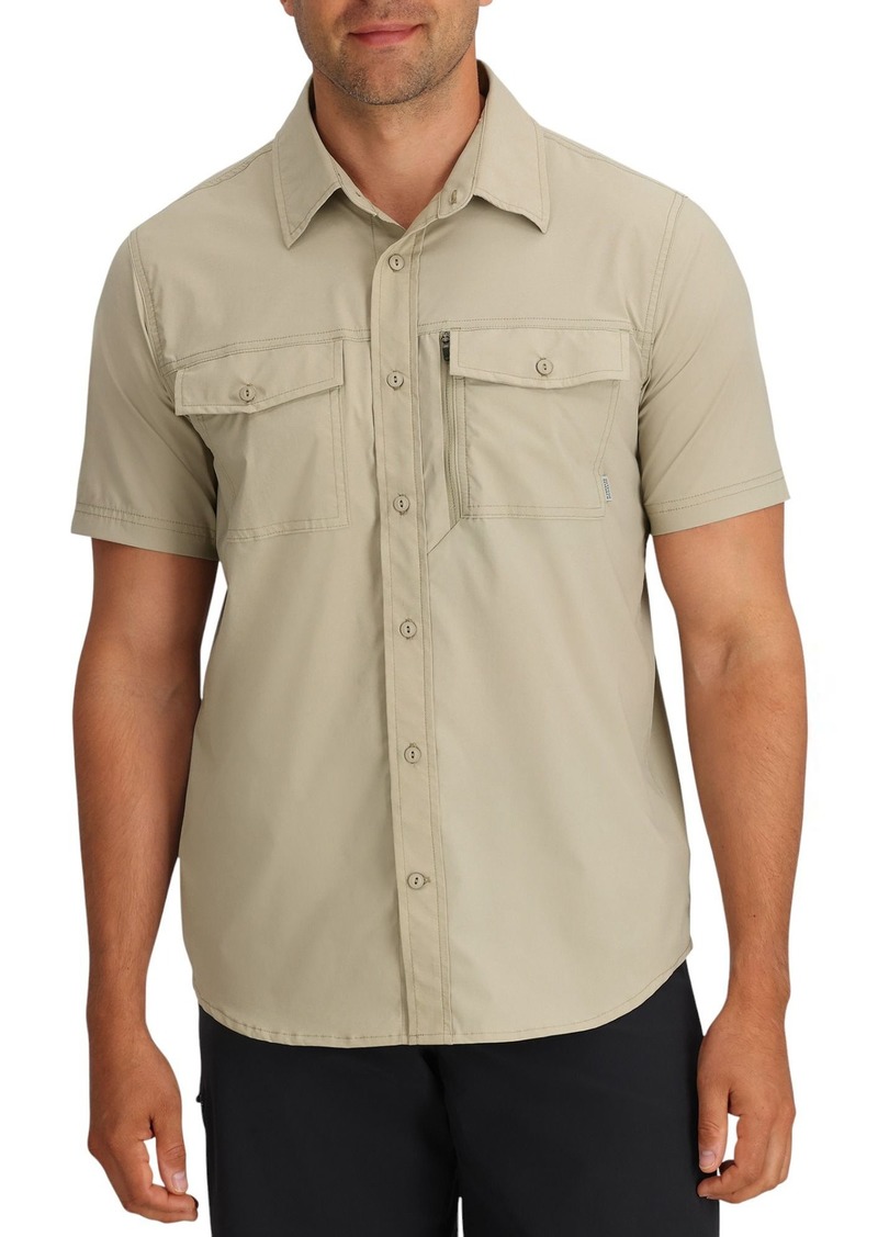 Outdoor Research Men's Way Station SS Shirt, Medium, Pro Khaki | Father's Day Gift Idea