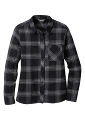 Outdoor Research Sandpoint Flannel Button-Up Shirt in Black White Plaid at Nordstrom