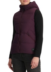 Outdoor Research Women's Coze Hooded Down Vest, Medium, Purple