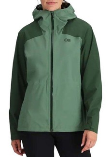Outdoor Research Women's Stratoburst Stretch Rain Jacket, XS, Green