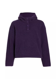 Outdoor Voices Cropped Hooded Fleece Jacket