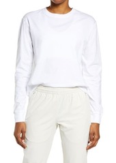 Outdoor Voices Everyday Long Sleeve T-Shirt in Brilliant White at Nordstrom