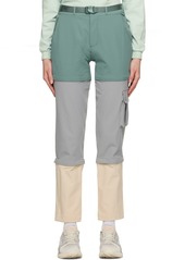 Outdoor Voices Green & Gray RecTrek Zip-Off Pants