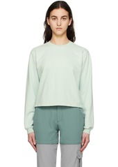 Outdoor Voices Green Cropped Sweatshirt