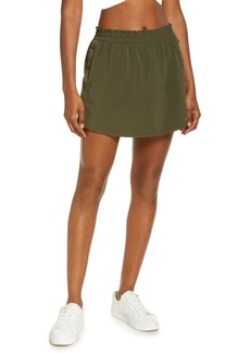 Outdoor Voices Snap Detail Stretch Recycled Polyester Blend Skort in Forest at Nordstrom