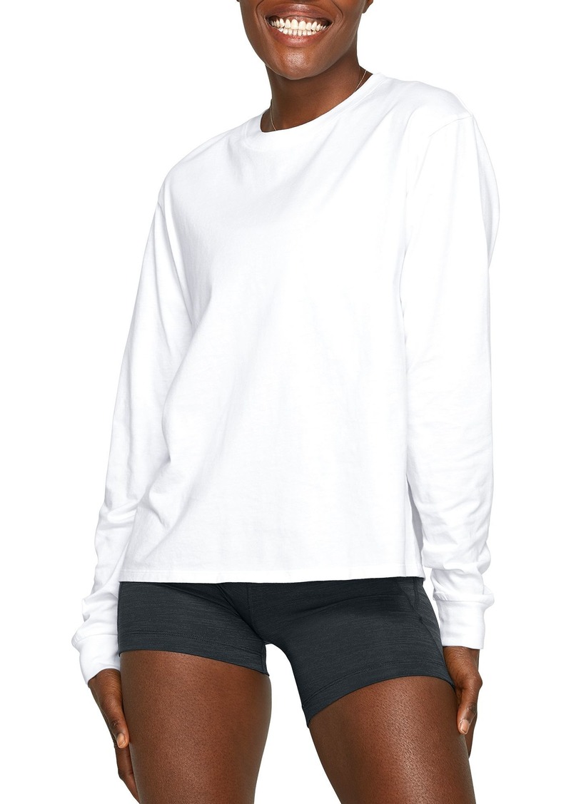 Outdoor Voices Women's Long Sleeve Shirt, Medium, White