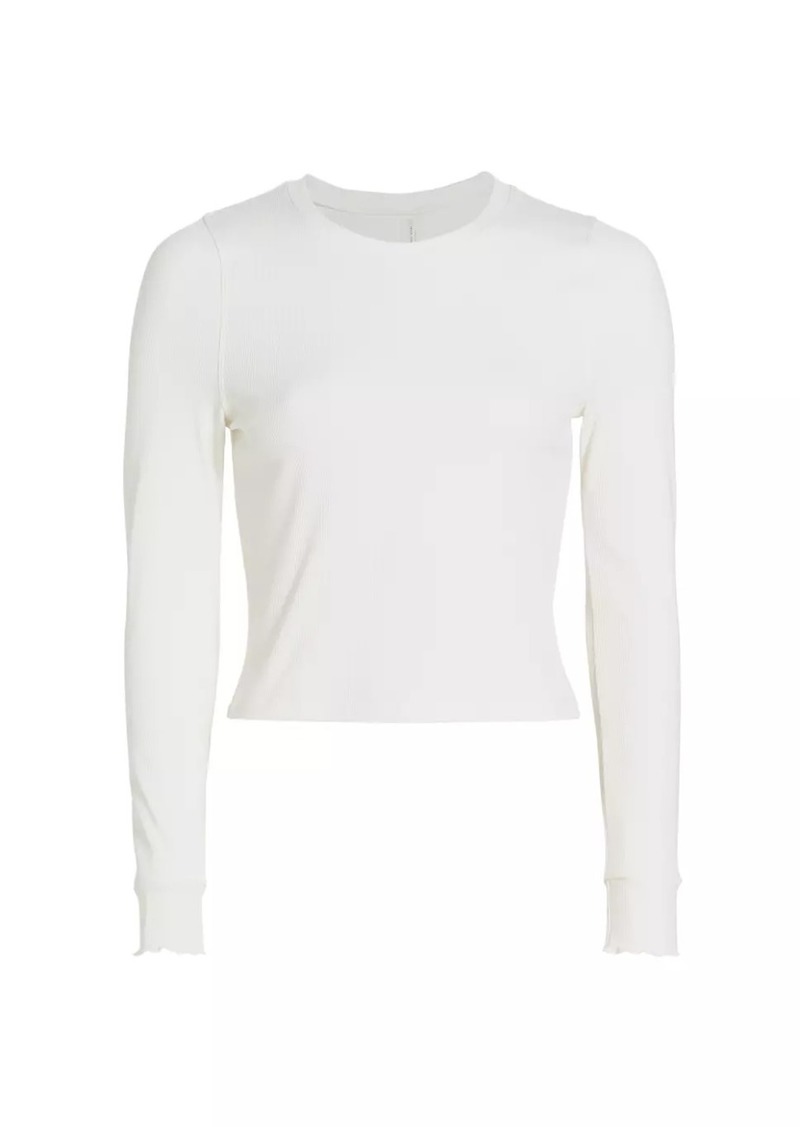 Outdoor Voices Superform Rib-Knit Long-Sleeve Top