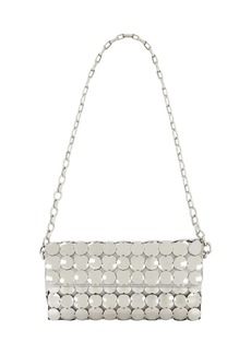 Button Baguette Crossbody - Paco Rabanne - Silver