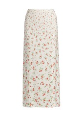 Paco Rabanne Floral Printed Jersey Skirt