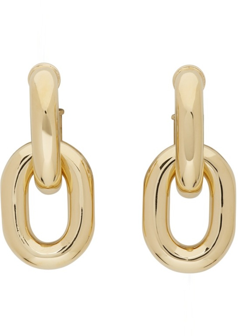 Paco Rabanne Gold Hanging Hoop Earrings