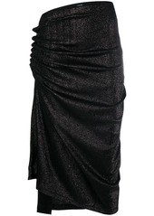 Paco Rabanne metallic threaded asymmetric skirt