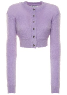 Paco Rabanne Mohair Blend Cropped Cardigan