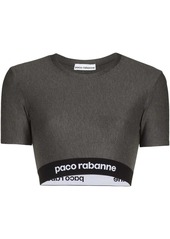 Paco Rabanne logo tape cropped top