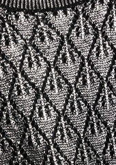 Paco Rabanne - Coated metallic pointelle-knit top - Metallic - XS