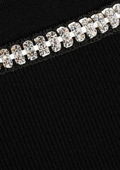 Paco Rabanne - Crystal-embellished ribbed-knit shorts - Black - S