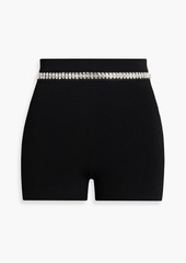 Paco Rabanne - Crystal-embellished ribbed-knit shorts - Black - S