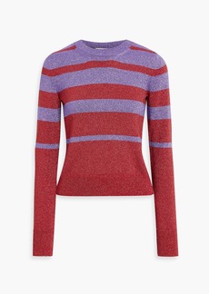 Paco Rabanne - Metallic striped knitted sweater - Red - S