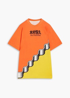 Paco Rabanne - Printed organic cotton-jersey T-shirt - Orange - XS