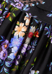 Paco Rabanne - Ruffled floral-print stretch-jersey mini skirt - Purple - FR 40
