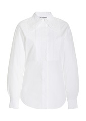 Paco Rabanne - Women's Lace-Detailed Cotton Poplin Shirt - White - Moda Operandi