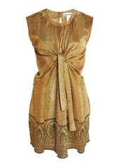 Paco Rabanne - Women's Printed Lurex-Jersey Tunic Top - Gold - Moda Operandi
