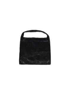 PACO RABANNE Black metallic mesh Pixel medium shoulder bag Paco Rabanne